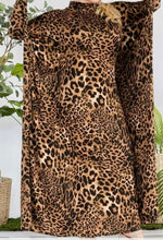 Load image into Gallery viewer, Batwing Leopard Maxi Dress