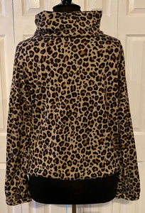 Cowl Neck Leopard Sweater