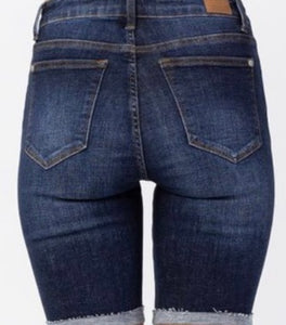 High Rise Bermuda Jean Shorts