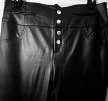 Load image into Gallery viewer, Black Faux Leather High Waist Skinny Pants